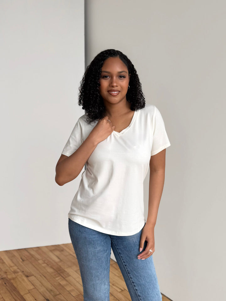 MAURA tee in Light Ivory
