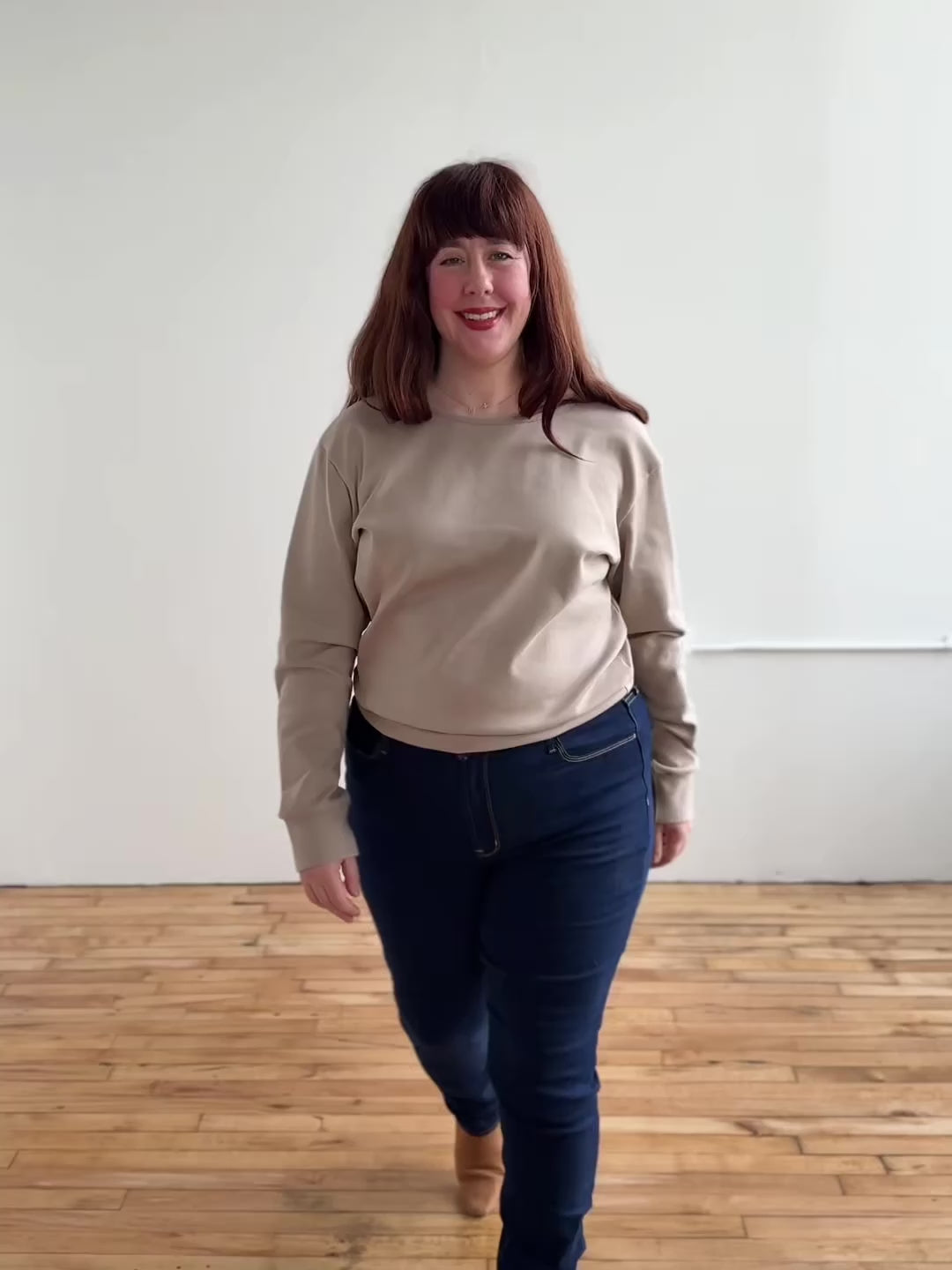 PERCY heavy knit top in Desert Sand