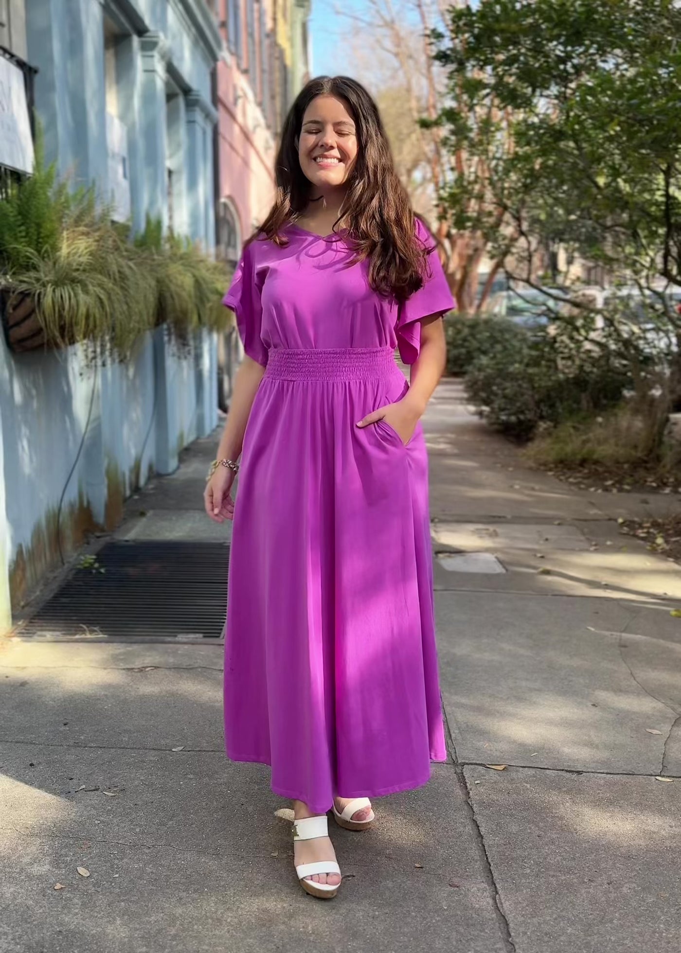 CAMELLIA skirt in Magenta Bloom