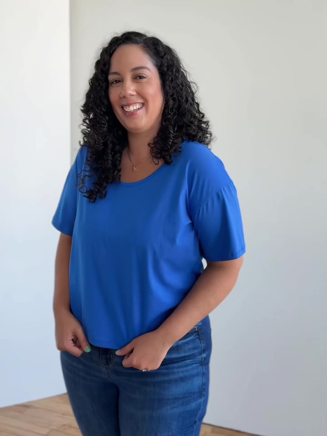 KIM tee in Blue Iolite