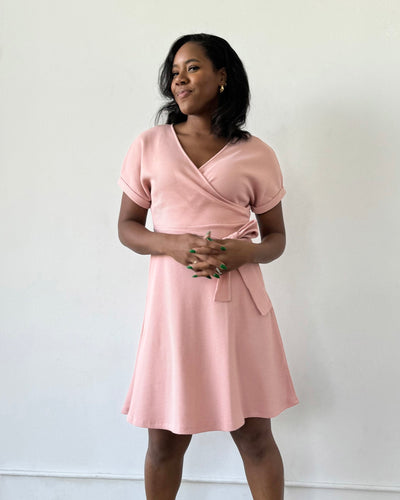 ALOE waffle knit dress in Earthy Rose