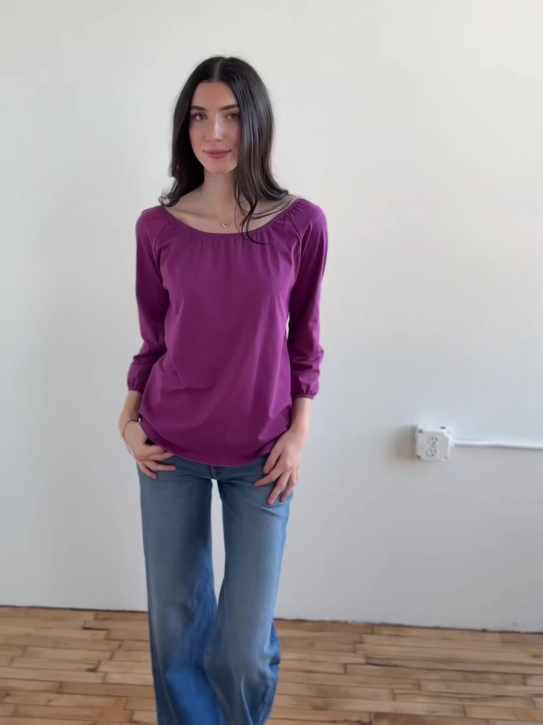 AVELYN top in Deep Lilac