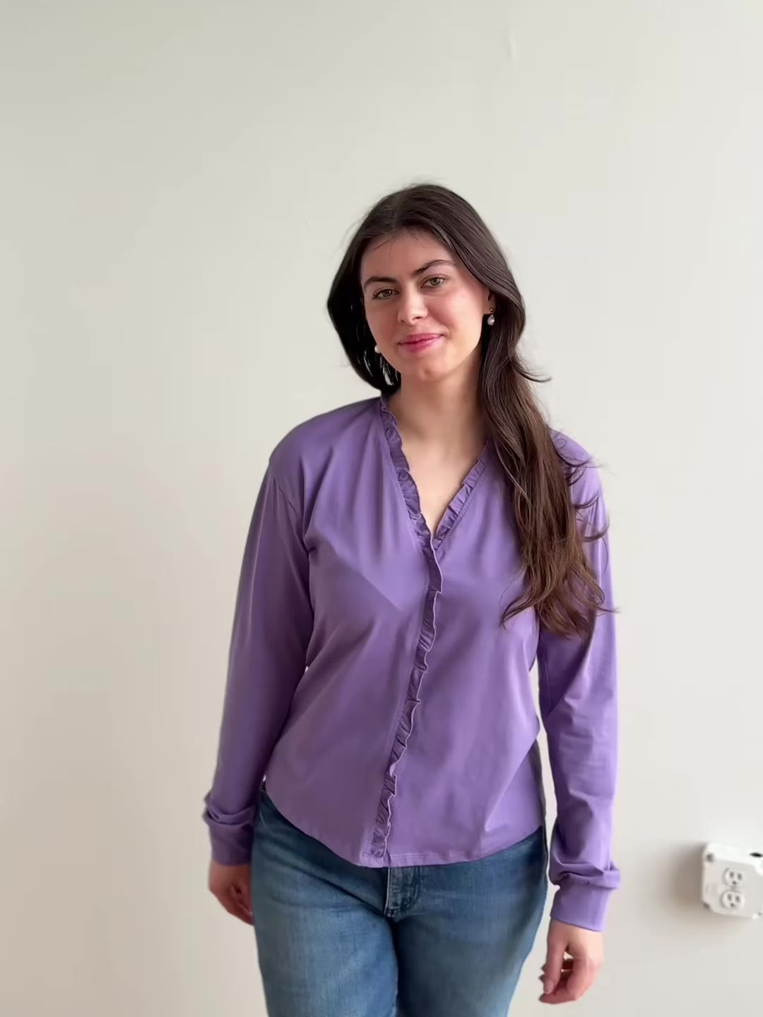 PIETRA jersey top in Purple Haze