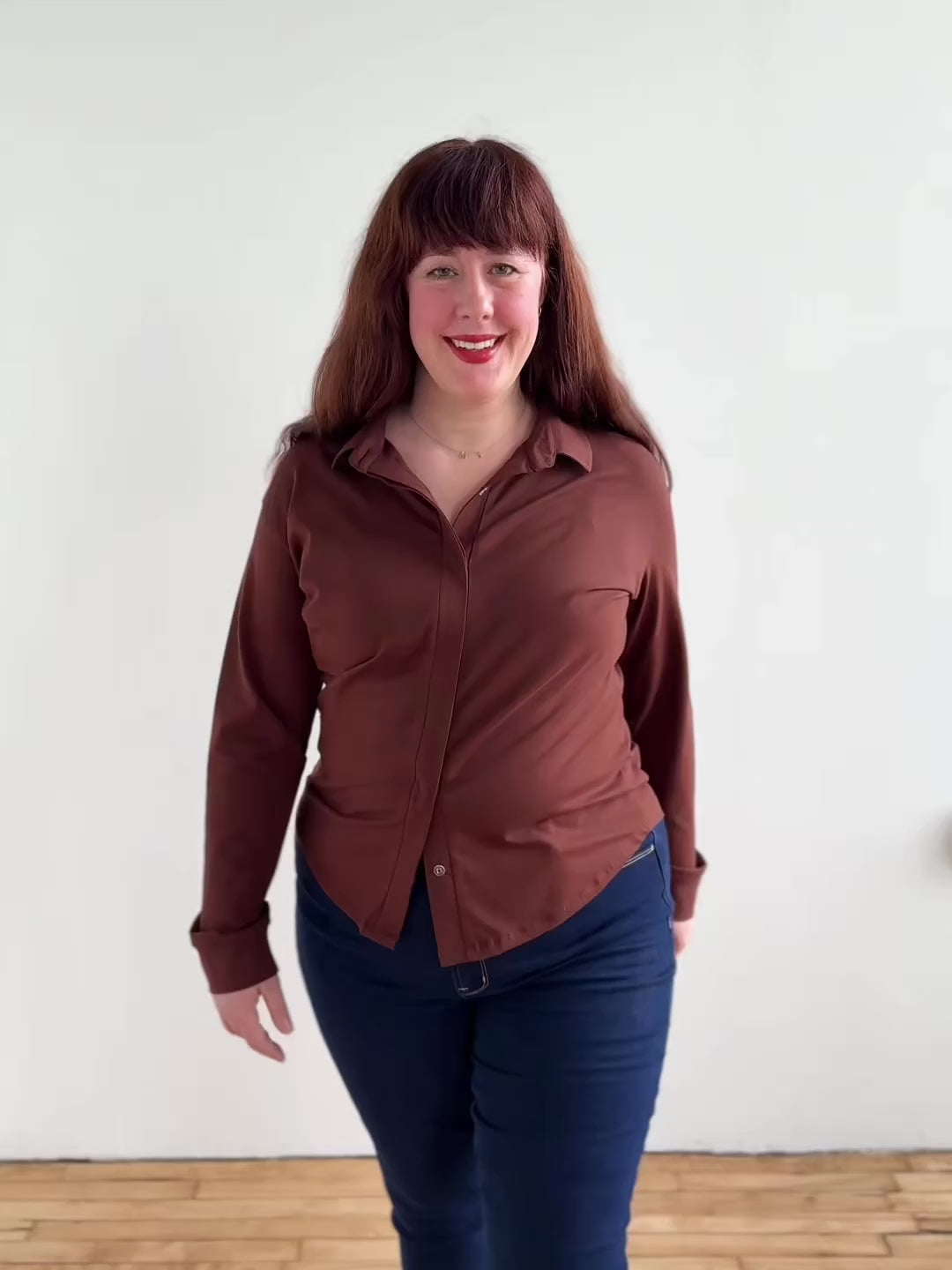 DEVON blouse in Burnt Cedar