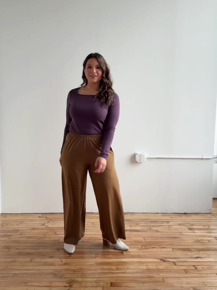 ANDRI jersey pants in Kona Brown