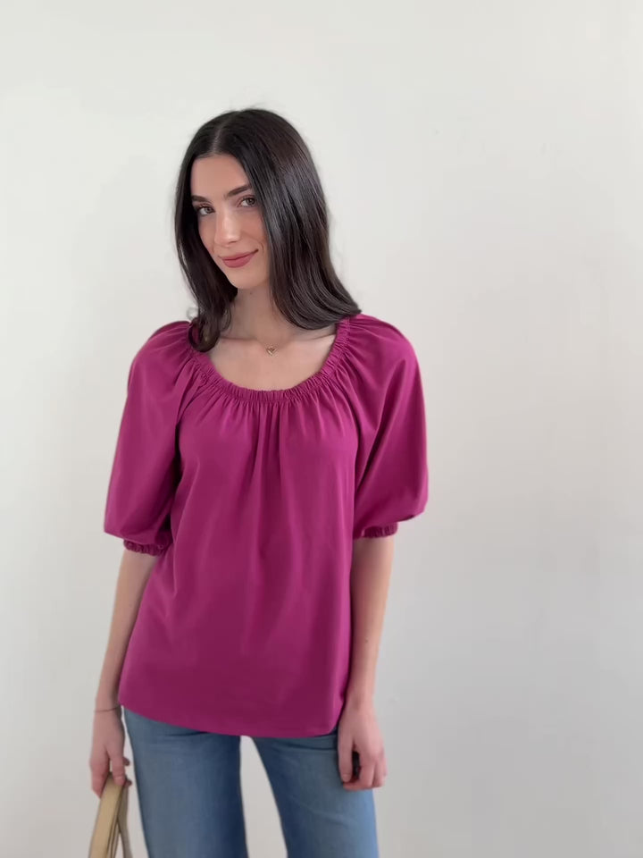 DELPHINE top in Mauve Berry