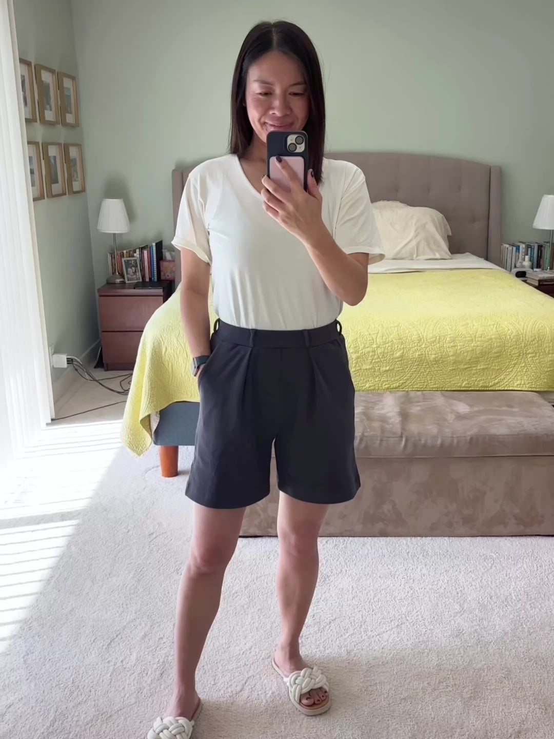 AVERIE heavy knit shorts in Deep Sea (Preorder, ships 7/6)