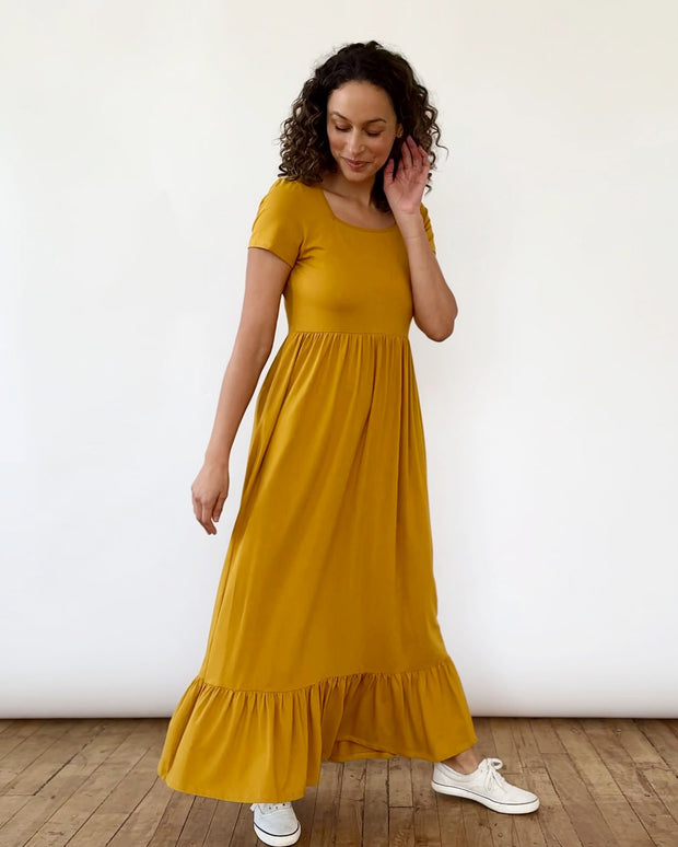 HAVEN maxi dress in Mustard – Elegantees