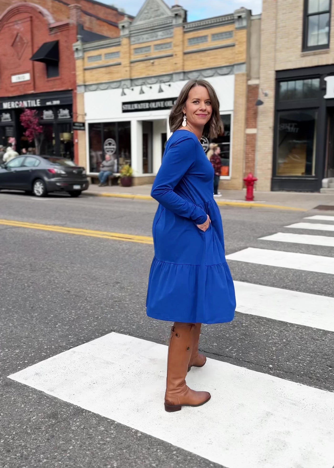 MAISIE dress in Cobalt Blue