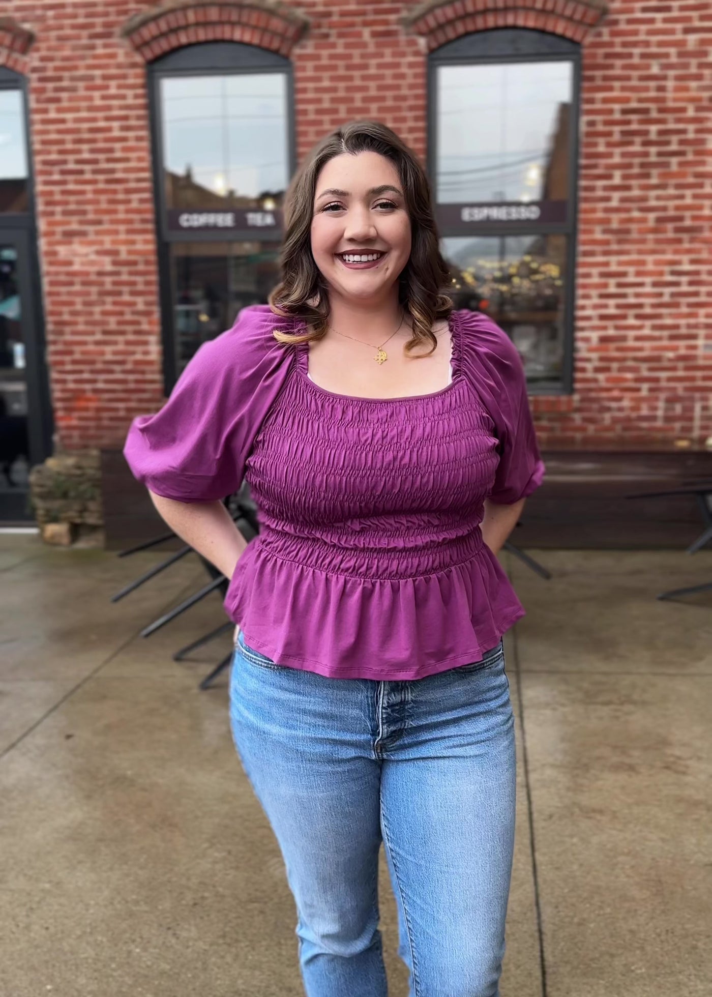 BEATRICE top in Deep Lilac