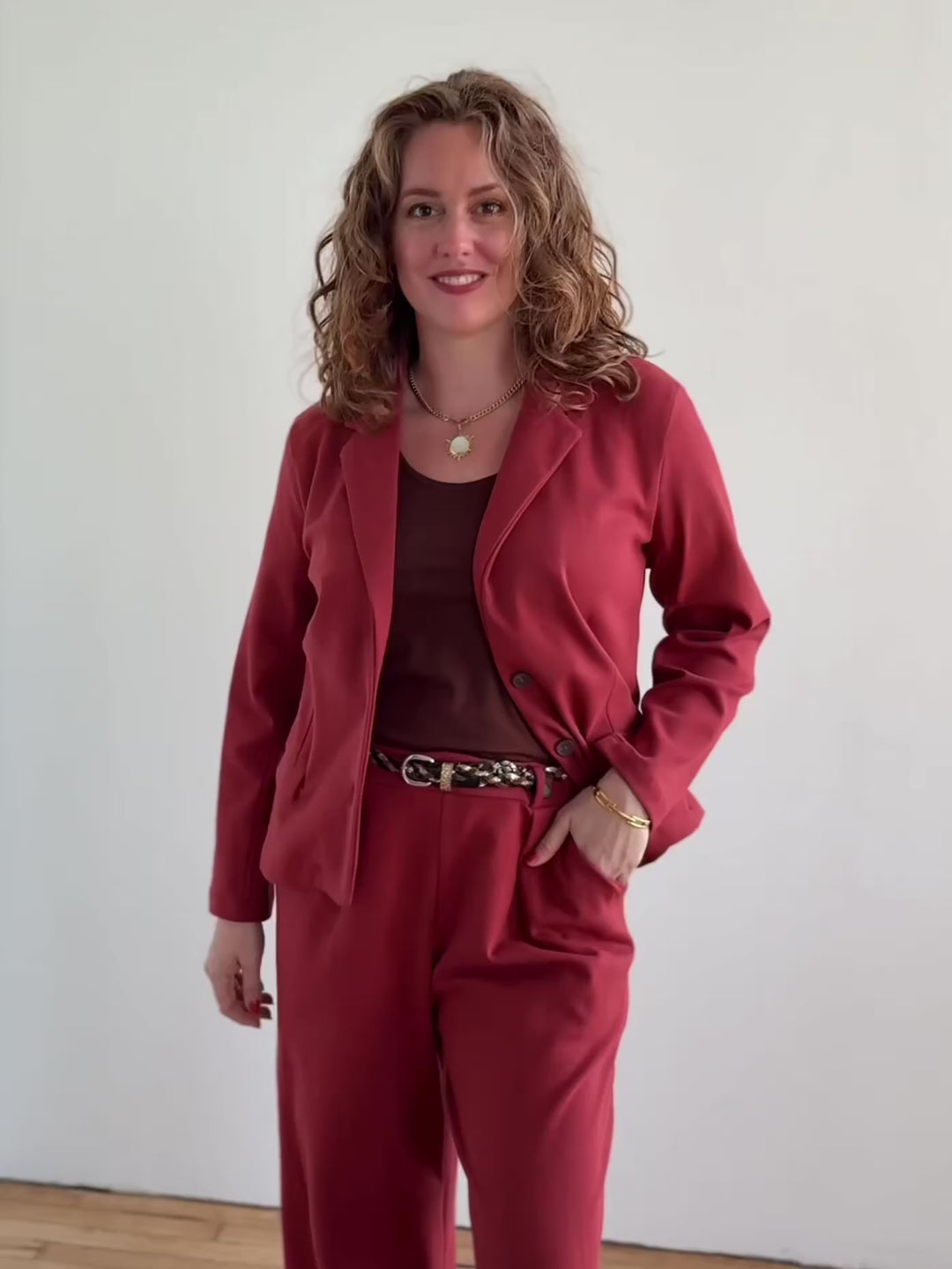 OCTAVIA blazer in Red Amber