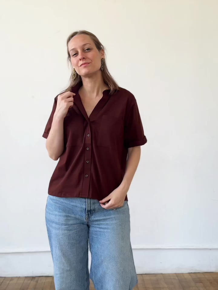 BEVERLY top in Burnt Cedar