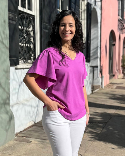 ELLIOT tee in Magenta Bloom
