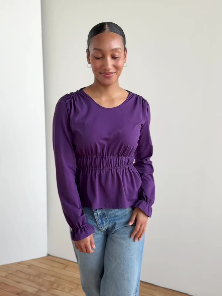 IRINA jersey top in Midnight Dahlia