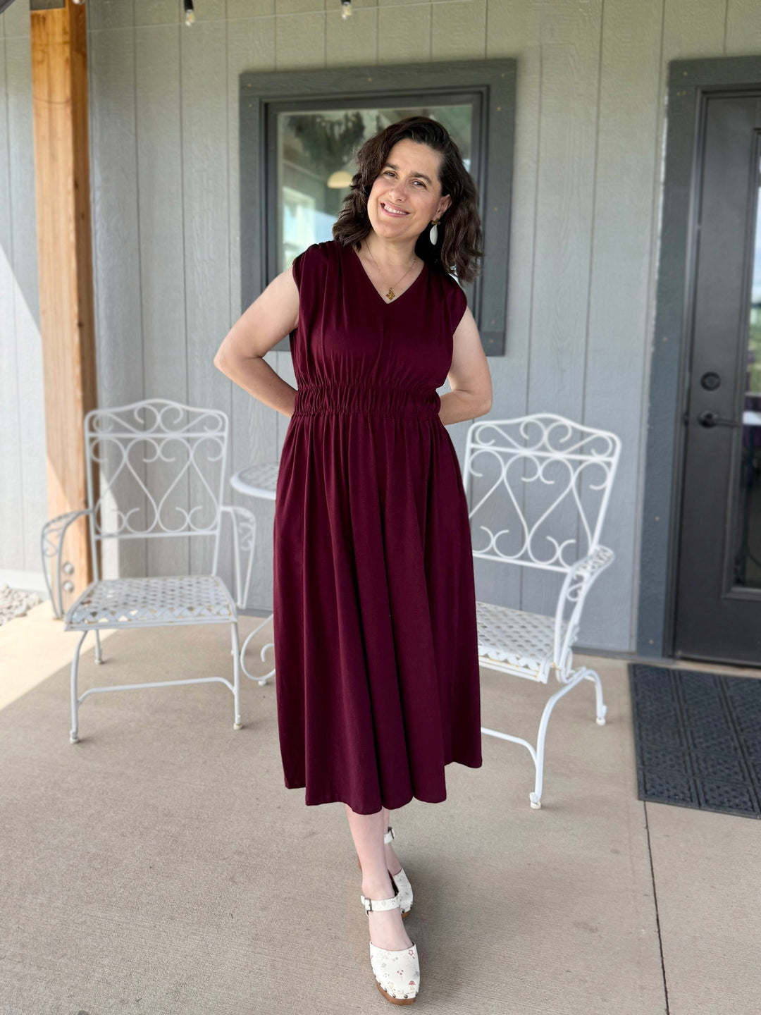 HAMPTON dress in Merlot