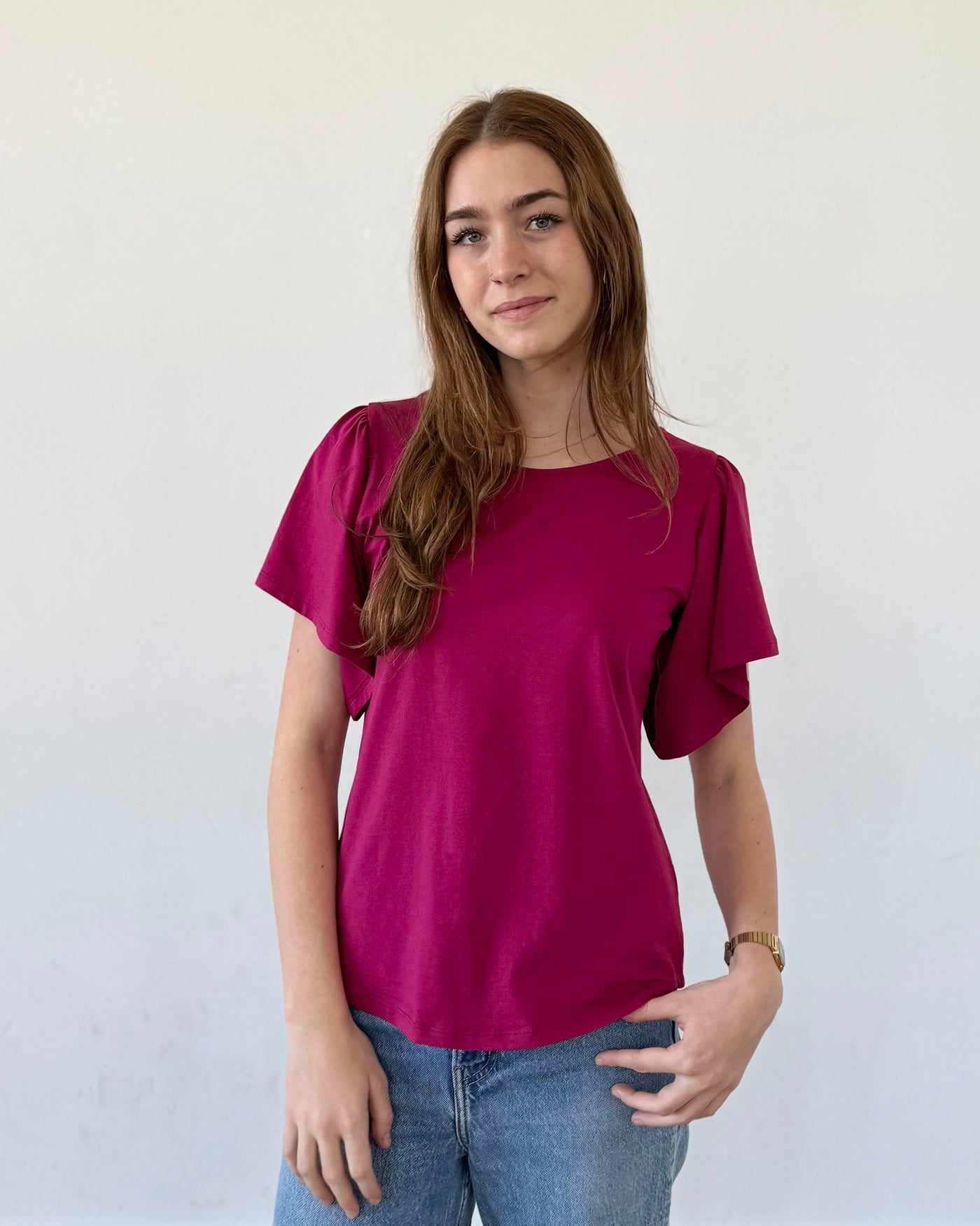 CHLOE tee in Garnet Pink