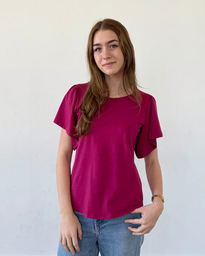 CHLOE tee in Garnet Pink