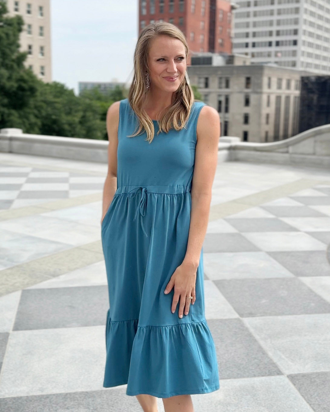 BLEUET dress in Peacock Blue