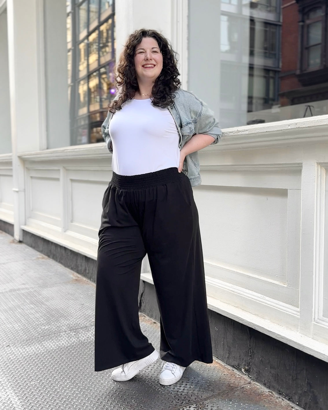 DAHLIA flowy pants in Black – Elegantees