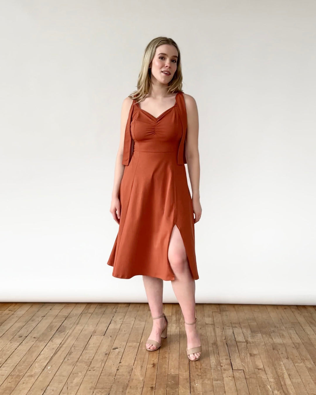 COLETTE dress in Terracotta – Elegantees COLETTE dress in Terracotta – Elegantees