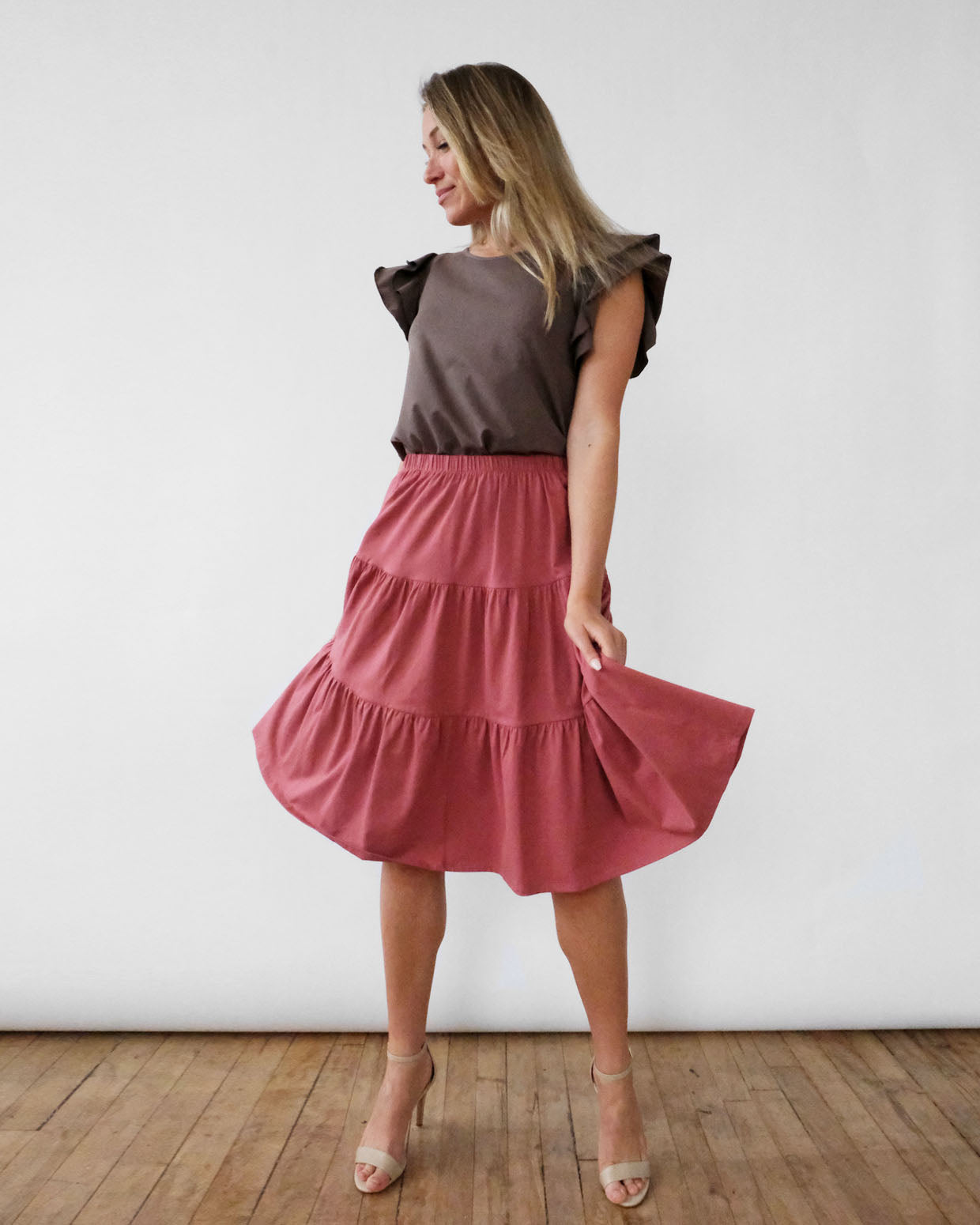 LESLIE skirt in Withered Rose