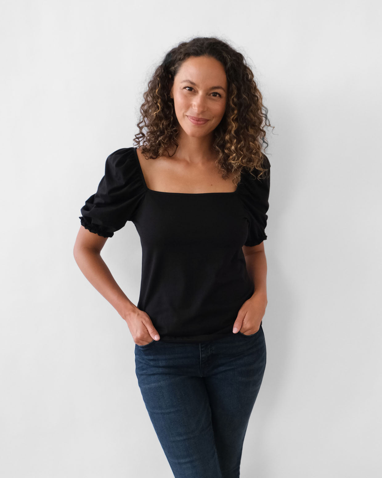 PETUNIA top in Black