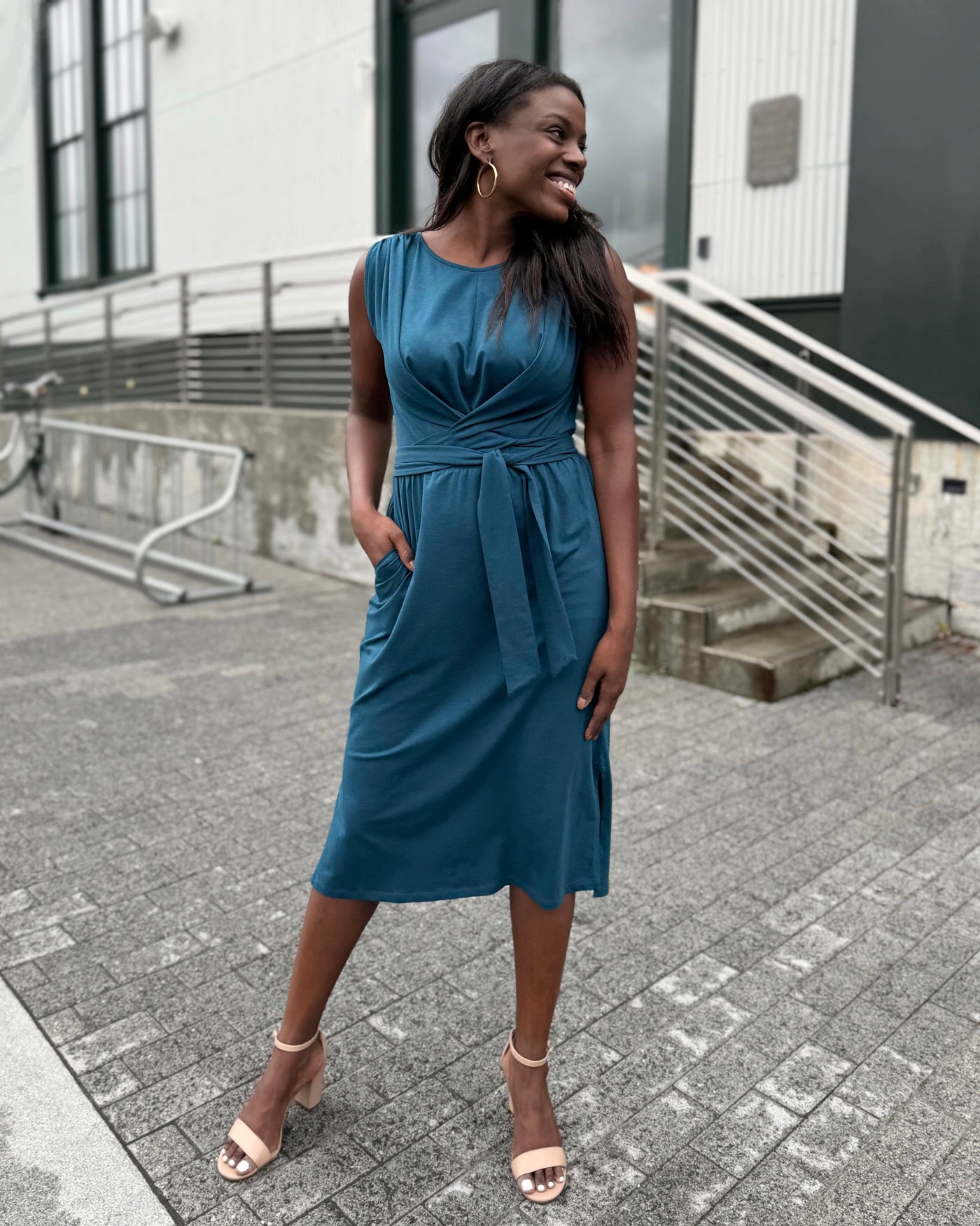 RENEE dress in Tidal Teal