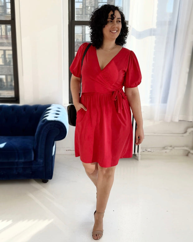 SKYE dress in Bright Red – Elegantees