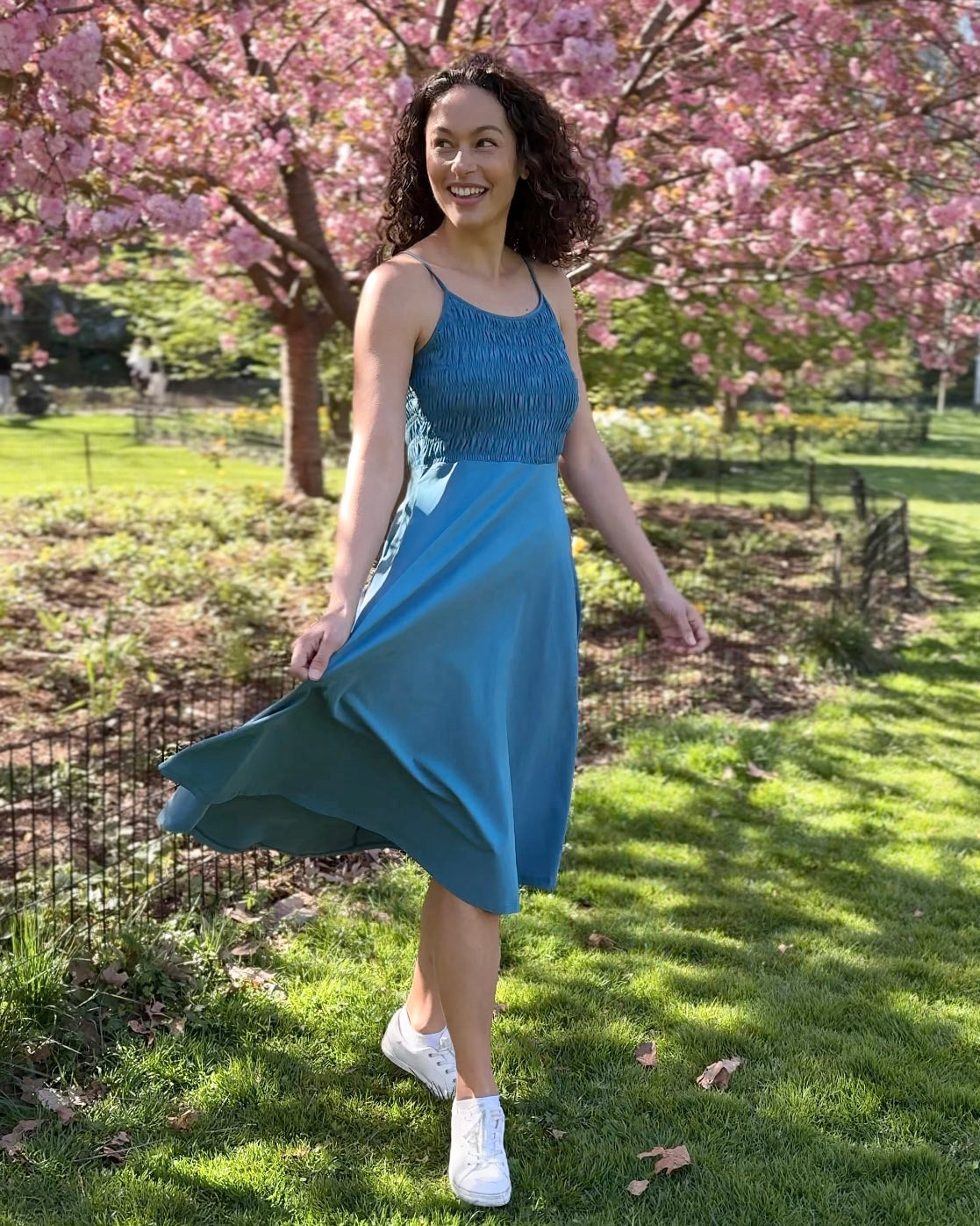 TULIPE dress in Peacock Blue