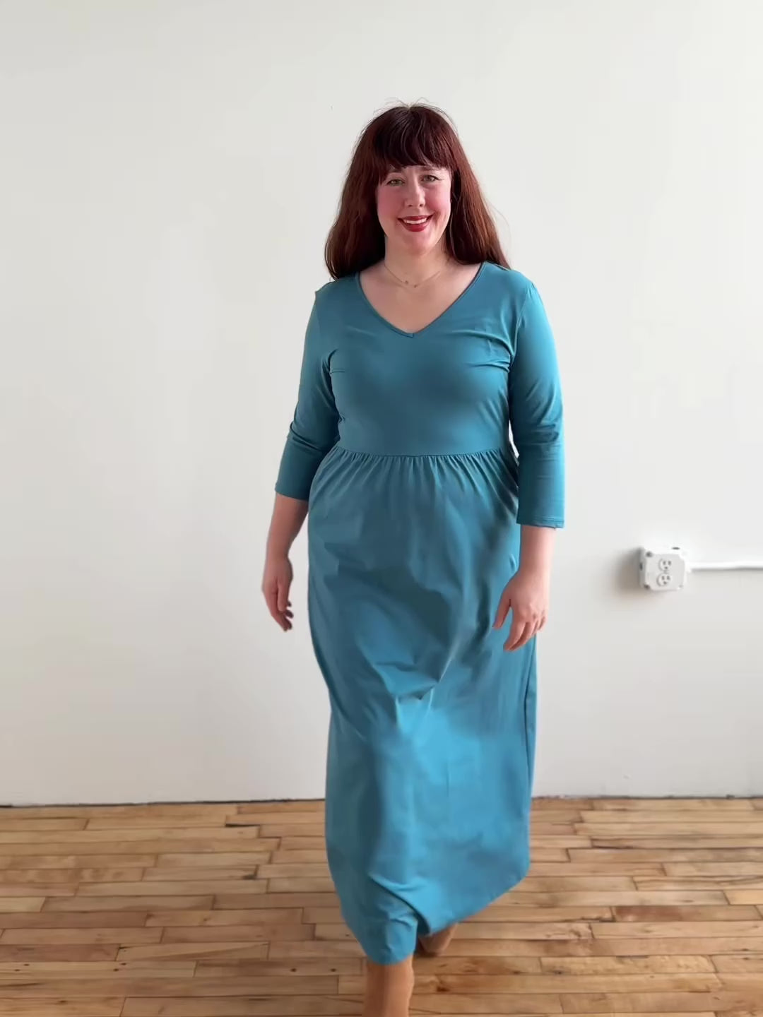 BRIE maxi dress in Peacock Blue