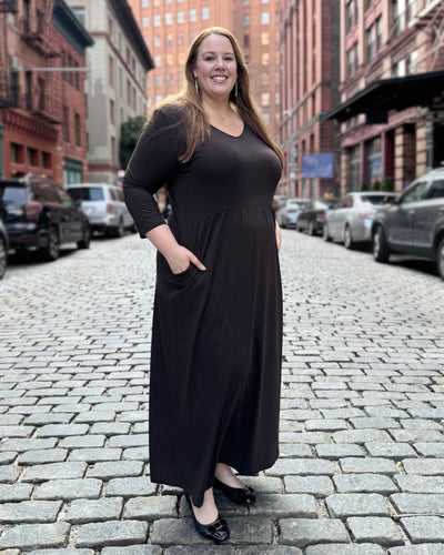 BRIE maxi dress in Chocolate Torte