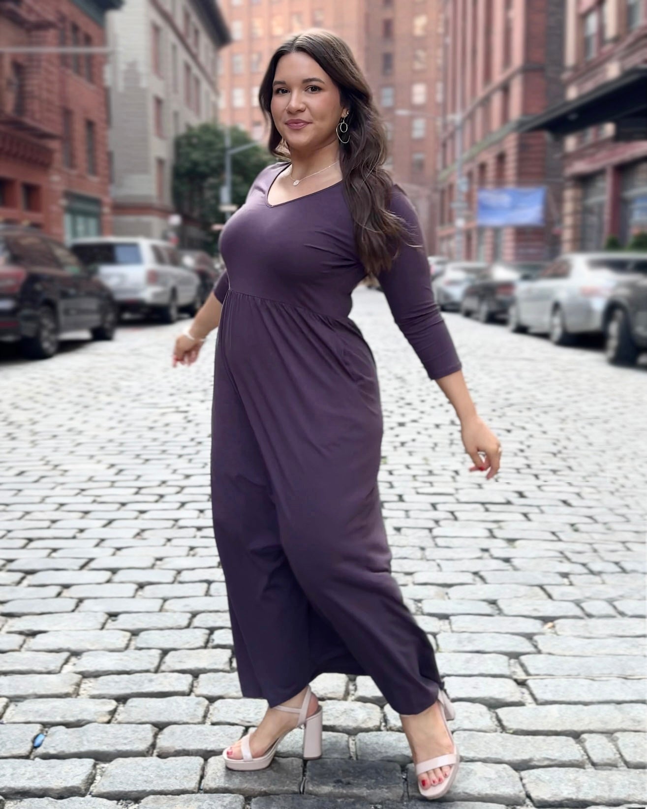 BRIE maxi dress in Plum