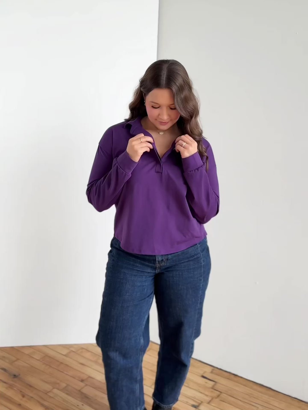 MICAH jersey top in Midnight Dahlia