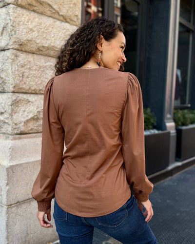 TONYA top in Cacao Brown