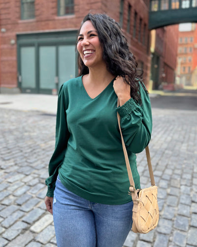 TONYA top in Dark Green