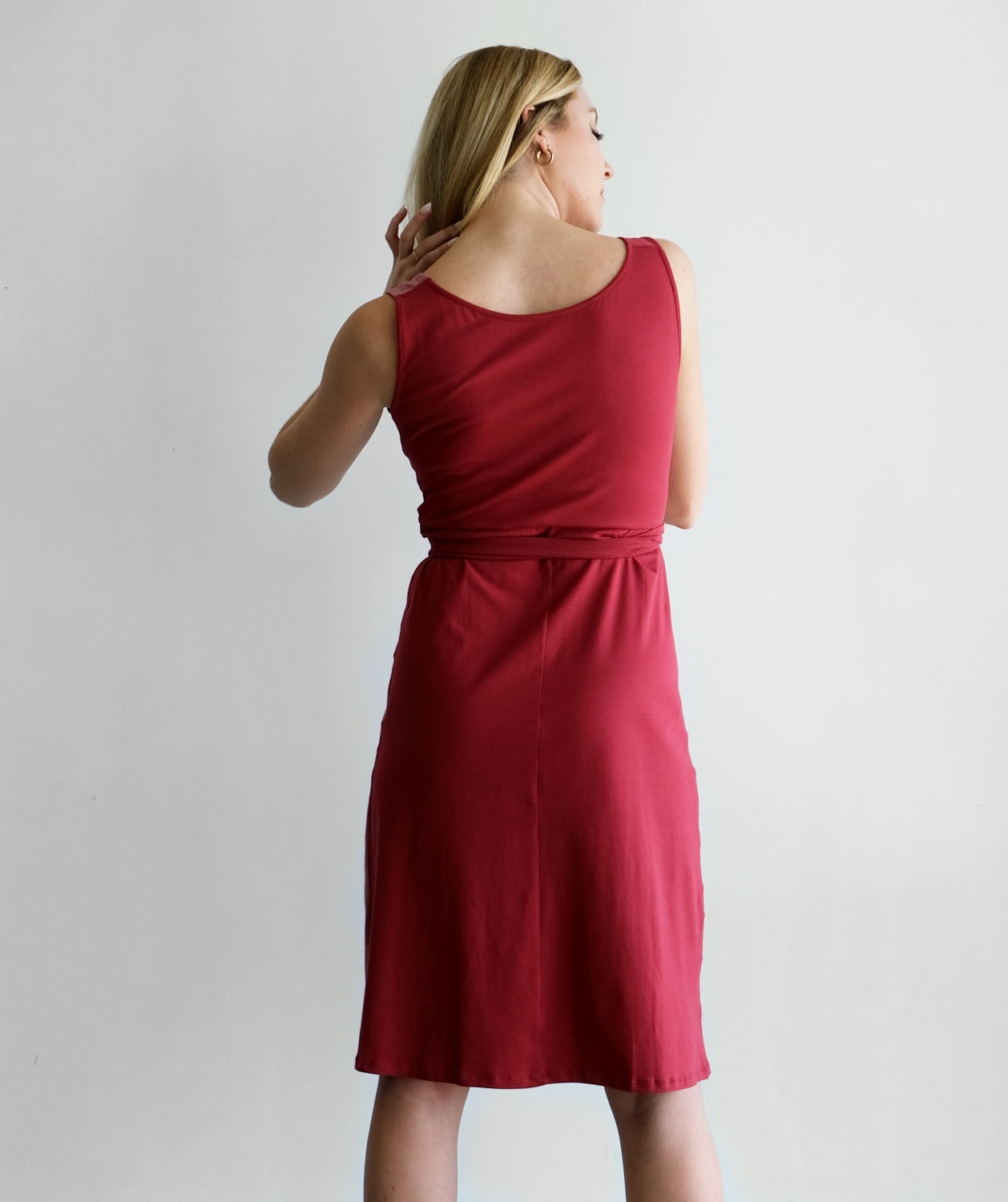 POPPY colorblock dress in Red/Pink