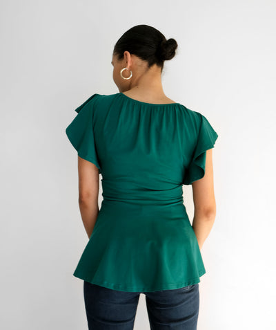 ABIGAIL top in Green Amber