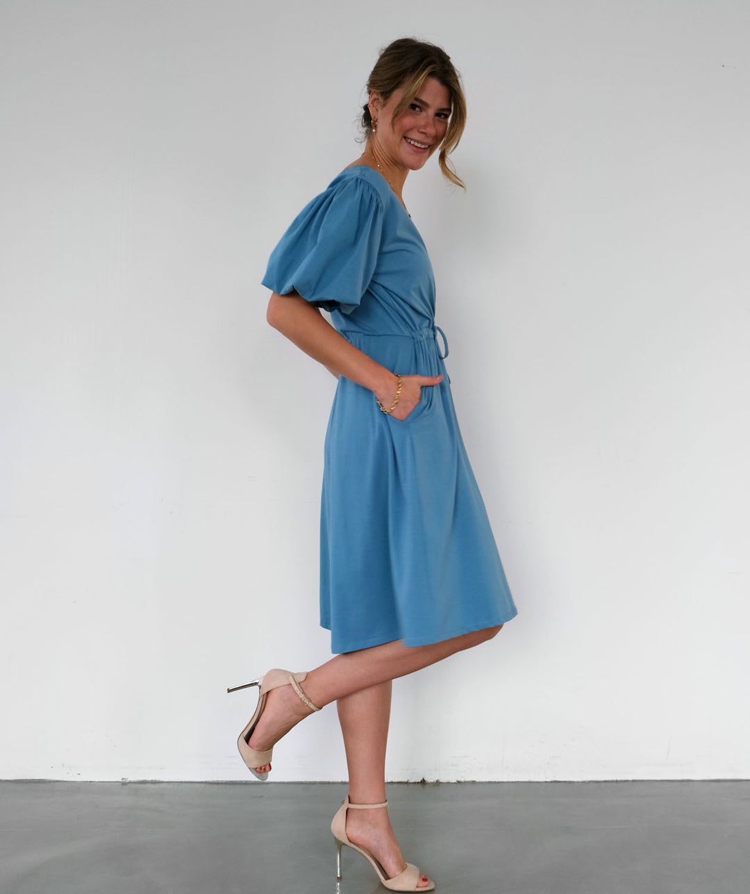 ADELE dress in Azure Blue Elegantees ADELE dress in Azure Blue Elegantees