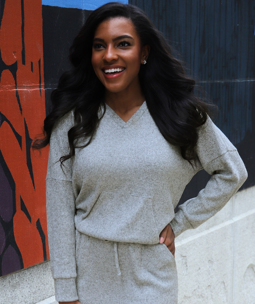 CITY pullover top in Grey Heather