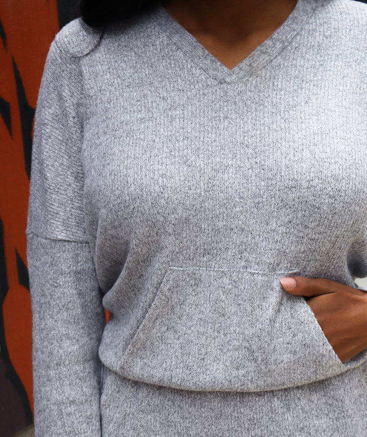 CITY pullover top in Grey Heather
