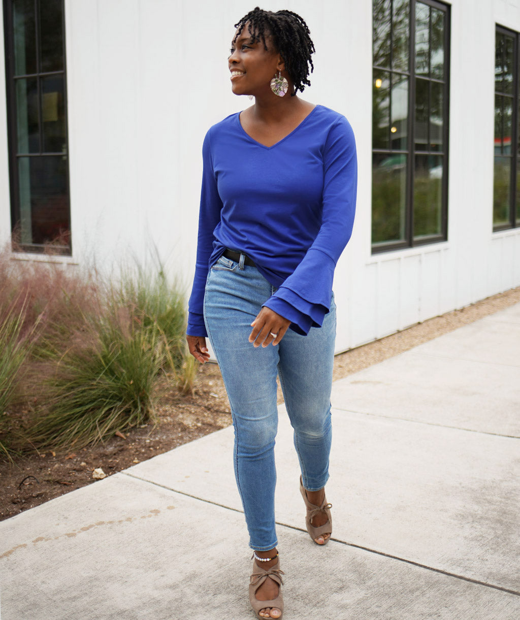 DAISY top in Strong Blue