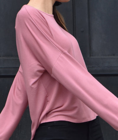 DELANCEY terry top in Mauve Pink<br/>(Less than perfect)