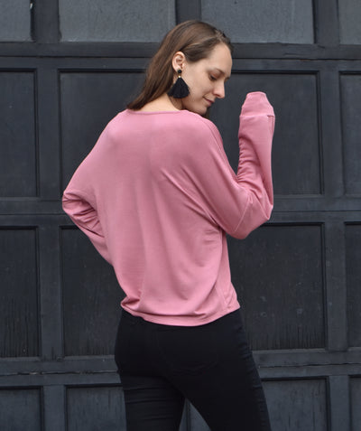DELANCEY terry top in Mauve Pink<br/>(Less than perfect)