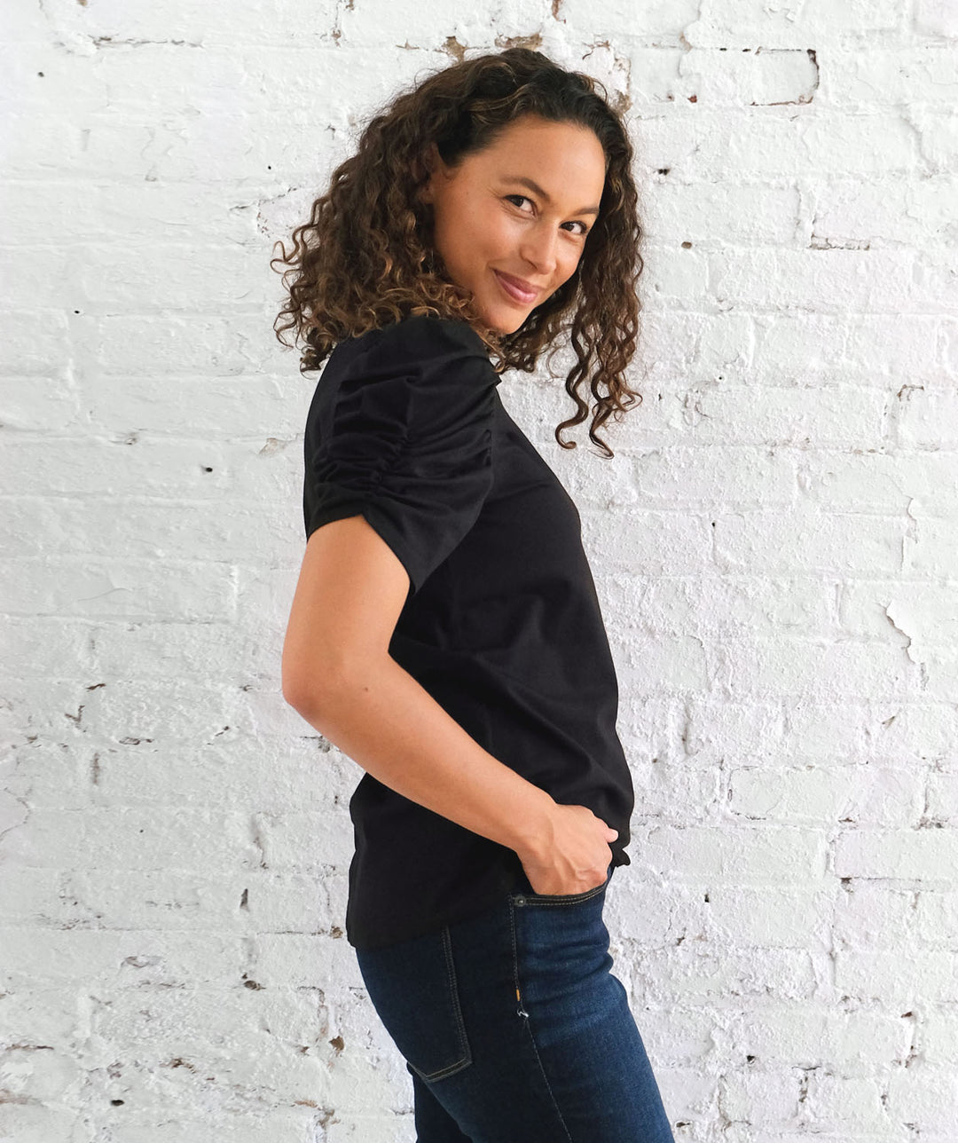 ELIZABETH top in Black