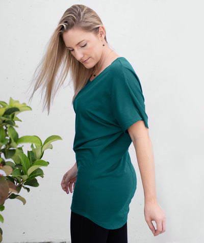 EMILY draped tunic in Shaded Spruce