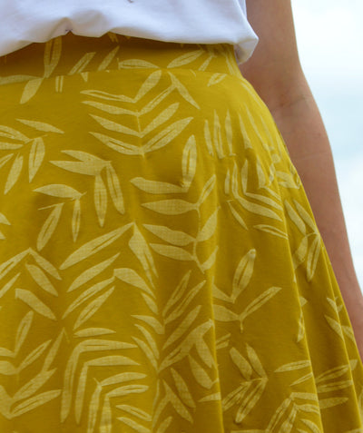 FIESTA palm print skirt in Golden Fern