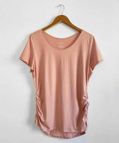 FIONA ruched tee in New Peach
