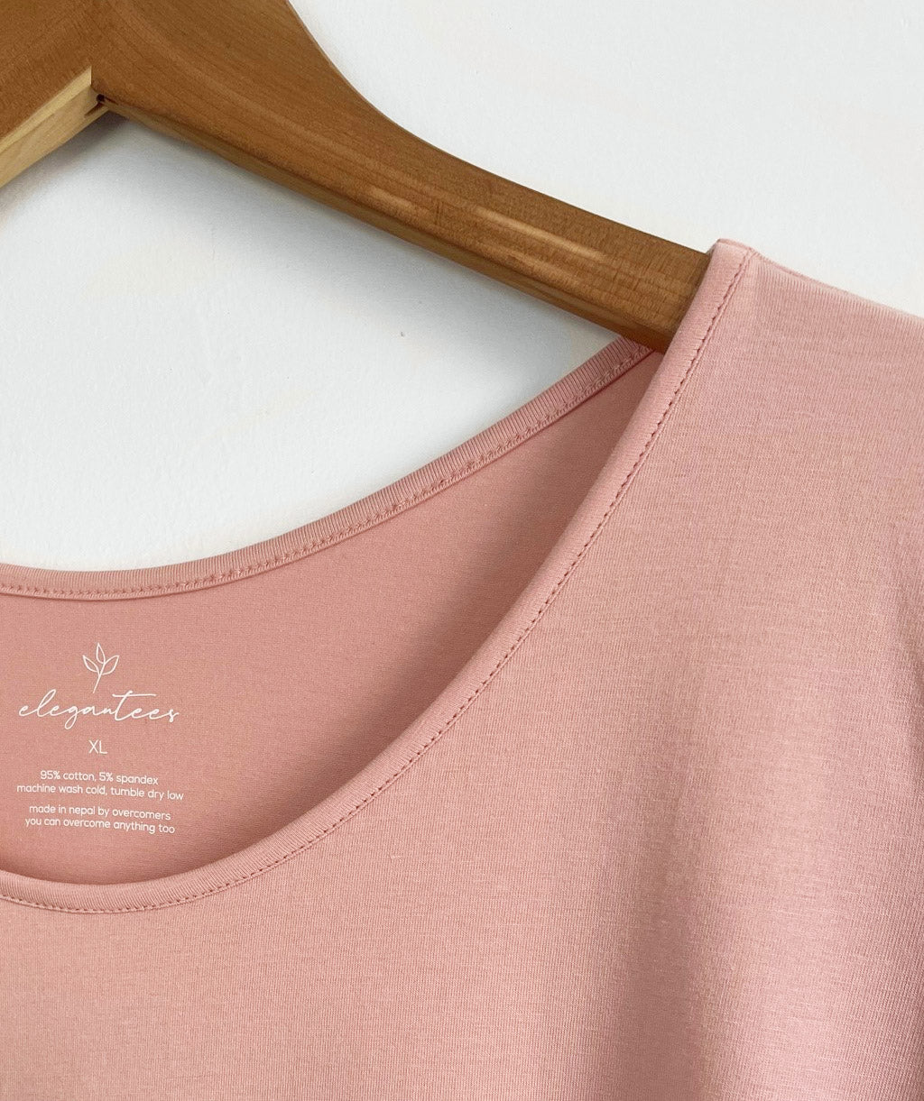 FIONA ruched tee in New Peach