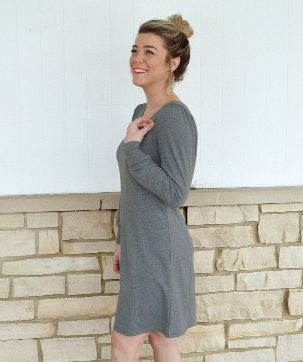 GETAWAY dress in Heather Grey
