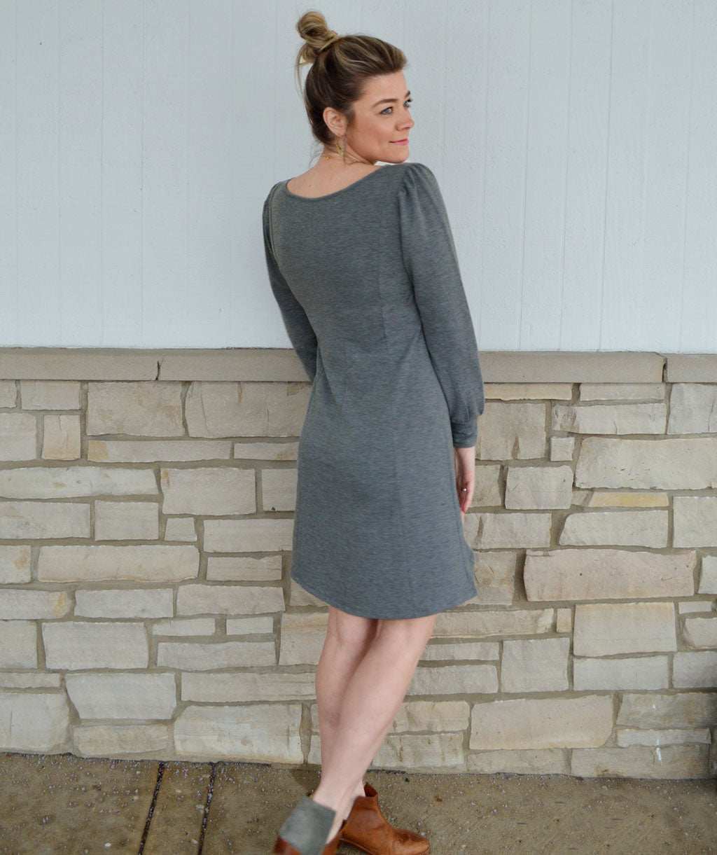 GETAWAY dress in Heather Grey